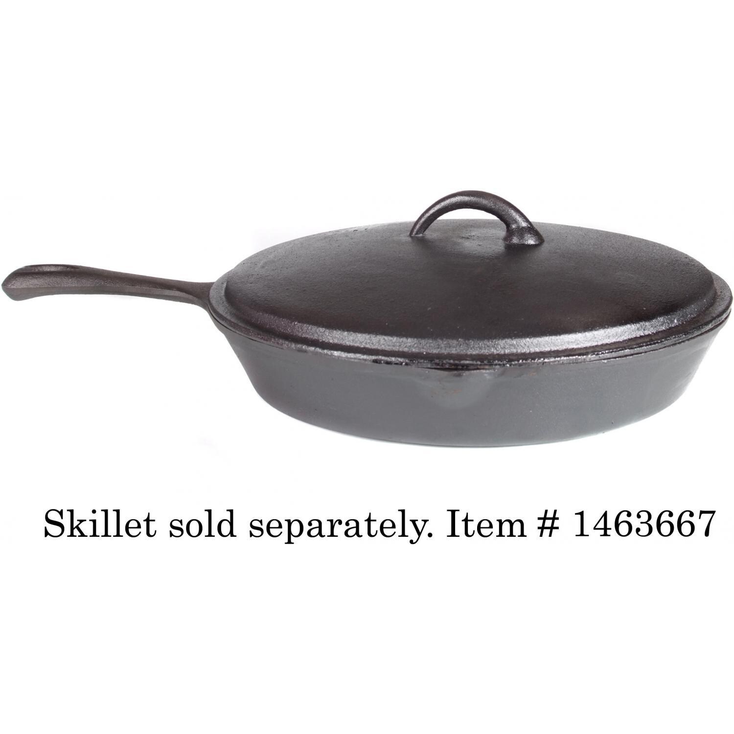 Cajun Cookware 15-Inch Seasoned Cast Iron Skillet Lid - Shown With Skillet (Sold Separately) thumbnail