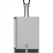 Hestan 24-Inch 5.2 Cu. Ft. Right Hinge Outdoor Rated Double Tap Beer Dispenser - GFDSR242 image