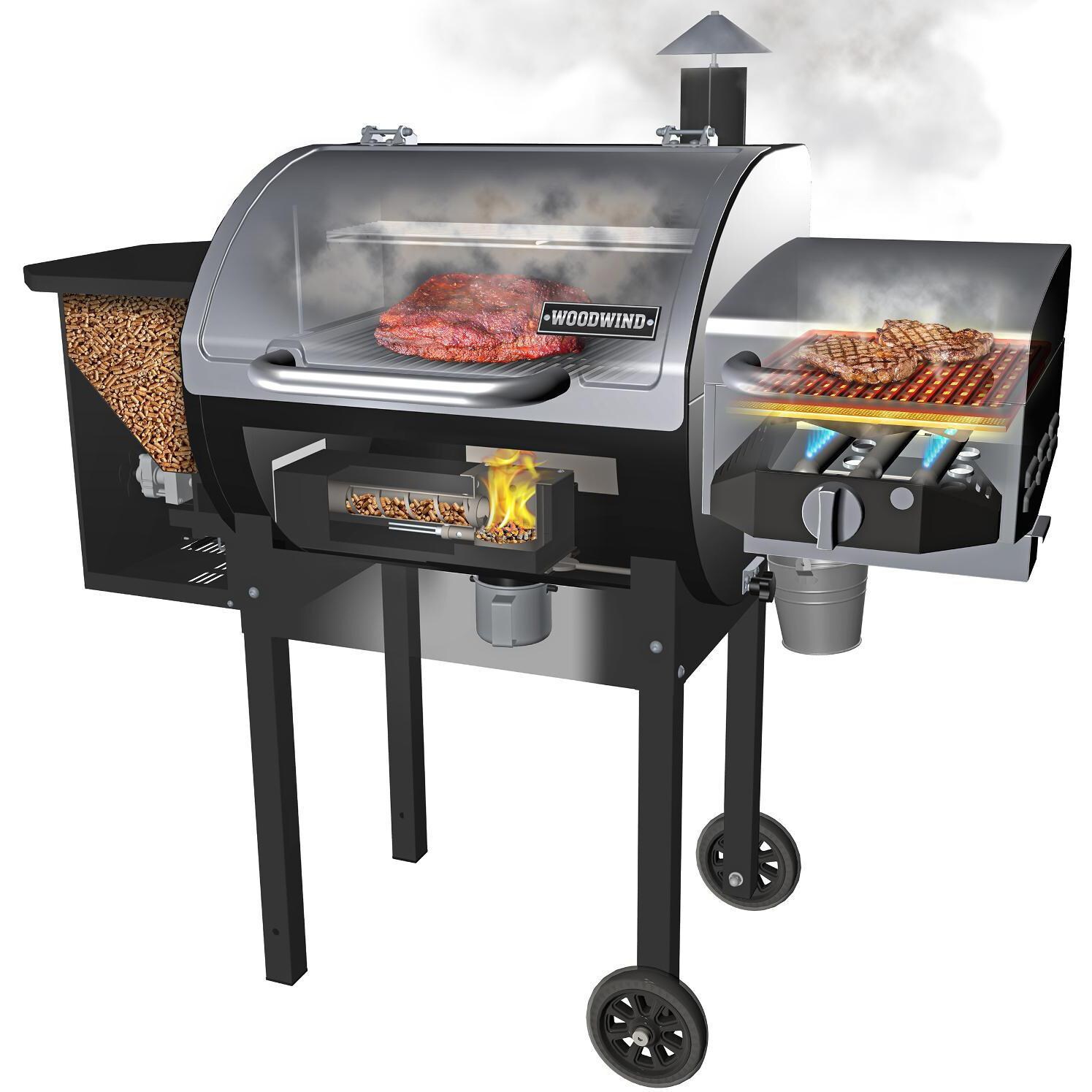 Camp Chef PG24WWSS Woodwind Pellet Grill On Cart With Sear Box - How It Works thumbnail