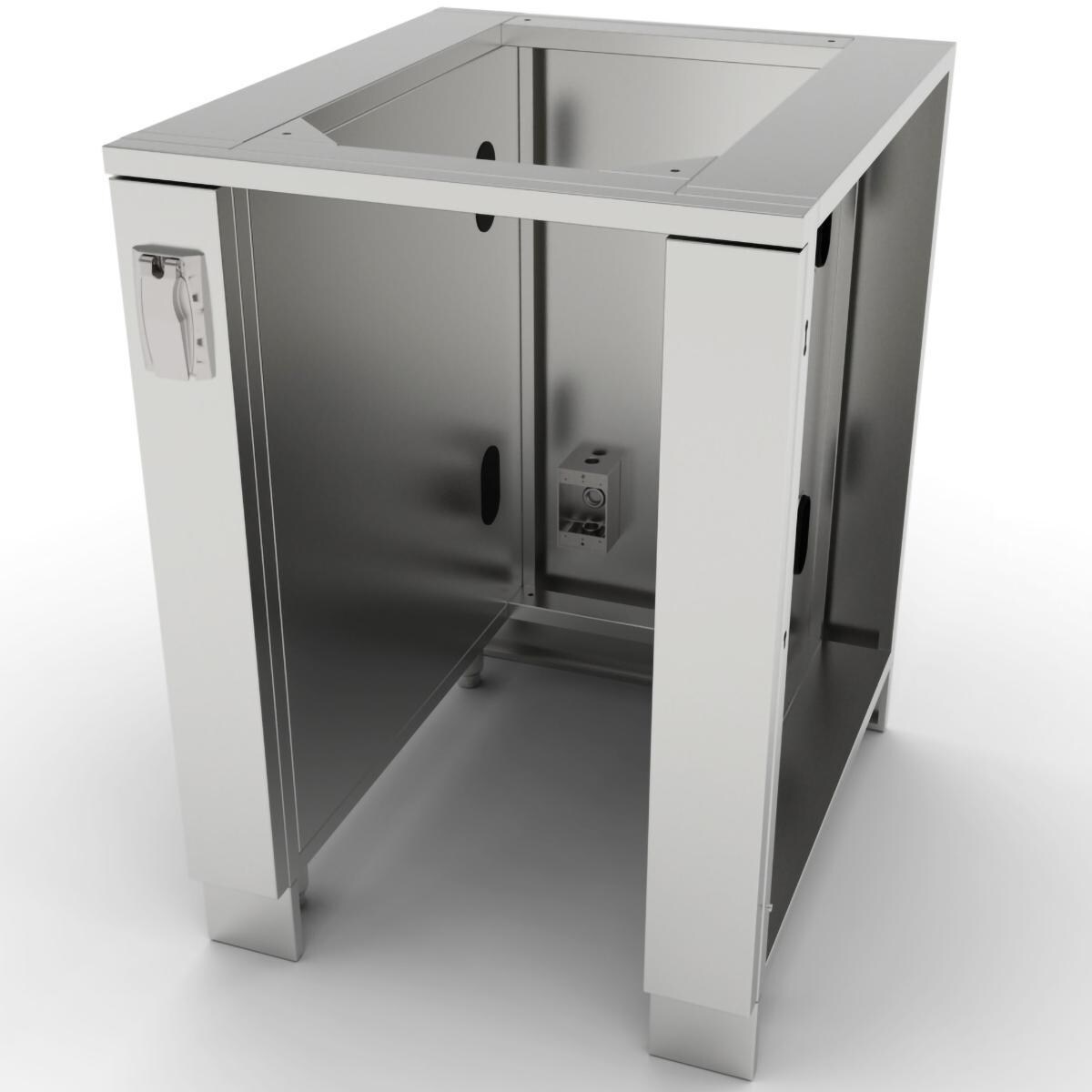 Sunstone SAC24APC 24-in Outdoor Kitchen Refrigerator Appliance Cabinet - White Background thumbnail