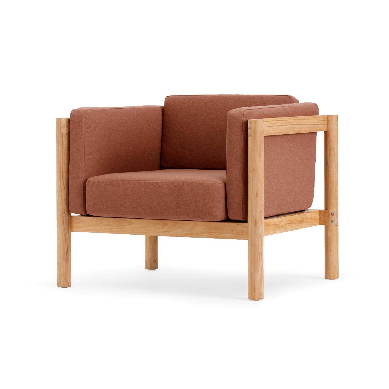Neighbor Chair W/ Sunbrella Cushion Arms - Sunbrella Rust image