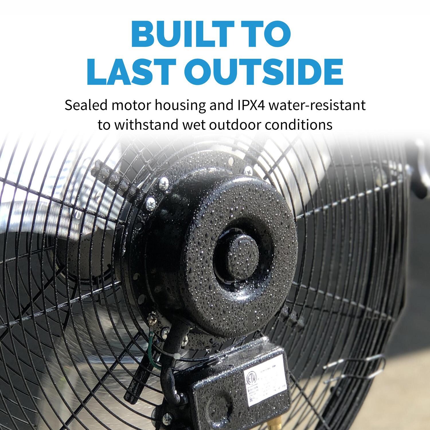 NewAir NIF20CBK00 20-in Rated 2-in-1 High Velocity Wall/ Floor Mount Fan w/ 3 Fan Speeds & Adjustable Tilt Head - Black - Built to Last - Detail thumbnail