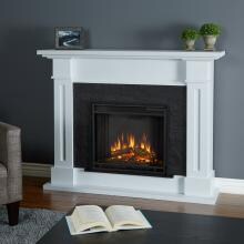 Real Flame Kipling 53-Inch Electric Fireplace With Mantel - White - 6030E-W image