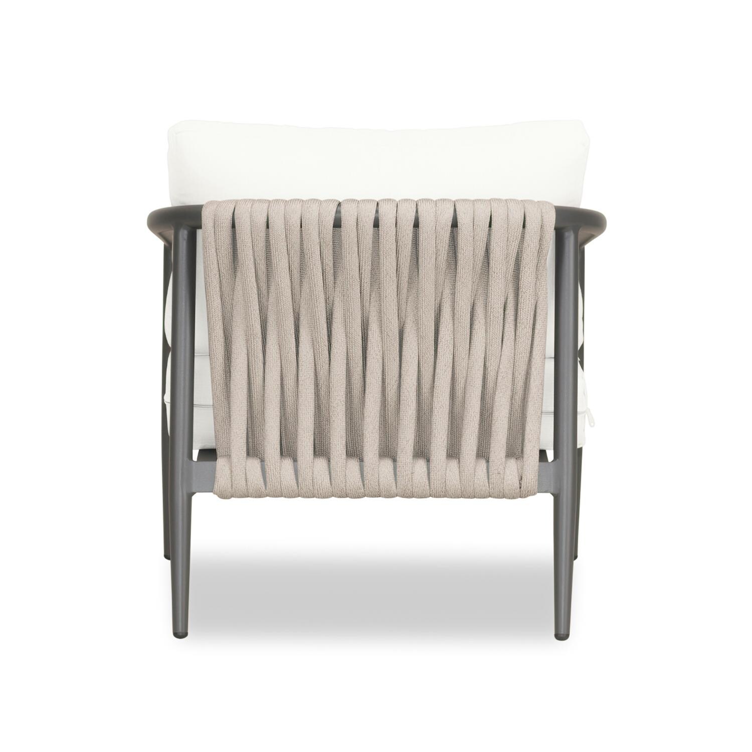Lakeview Midnight Cove Aluminum Club Chair in Slate/Pebble Gray/Canvas Natural - Back - White Background thumbnail