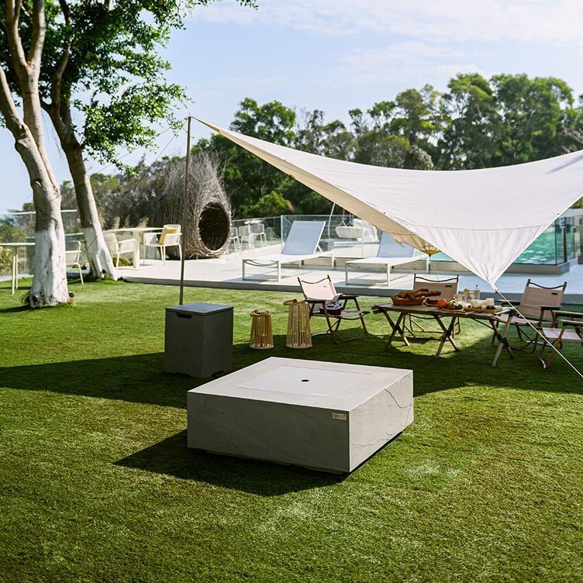 Elementi Capertee OFG411SG-NG 40-Inch Natural Gas Space Gray Fire Pit Table - Covered With Aluminum Lid thumbnail