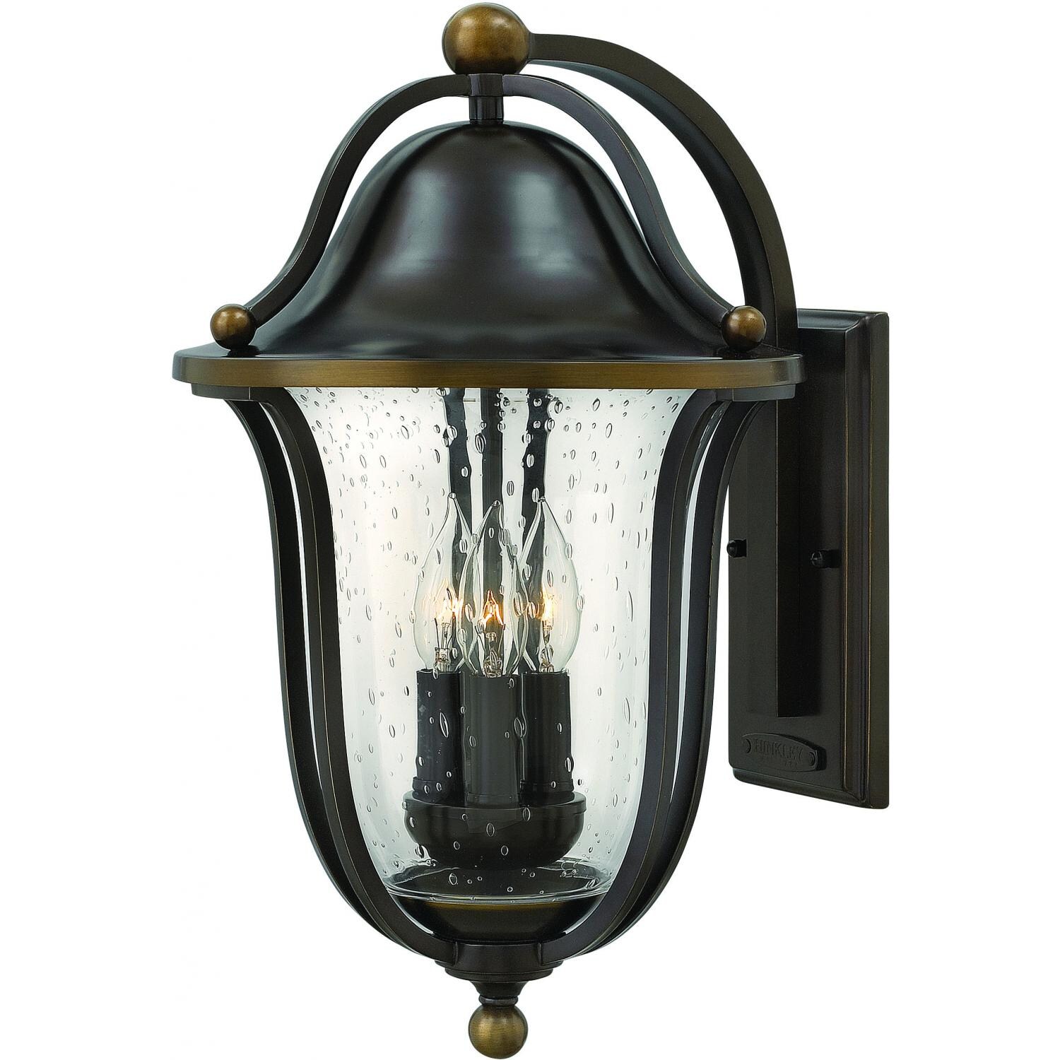 Hinkley Lighting Bolla Three Light 19-Inch Outdoor Wall Light W/ Clear Glass - Olde Bronze - 2645OB