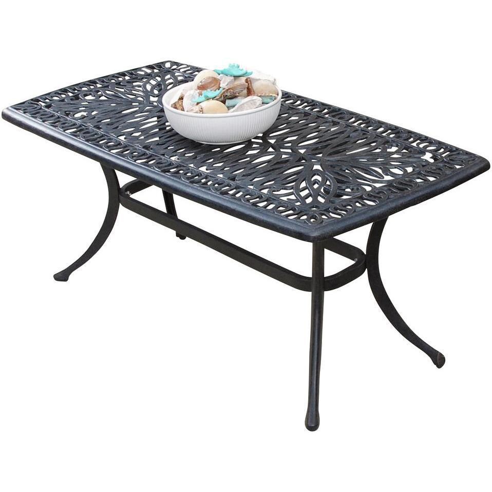 Rosedown Rectangular Cast Aluminum Patio Coffee Table By Lakeview Outdoor Designs
