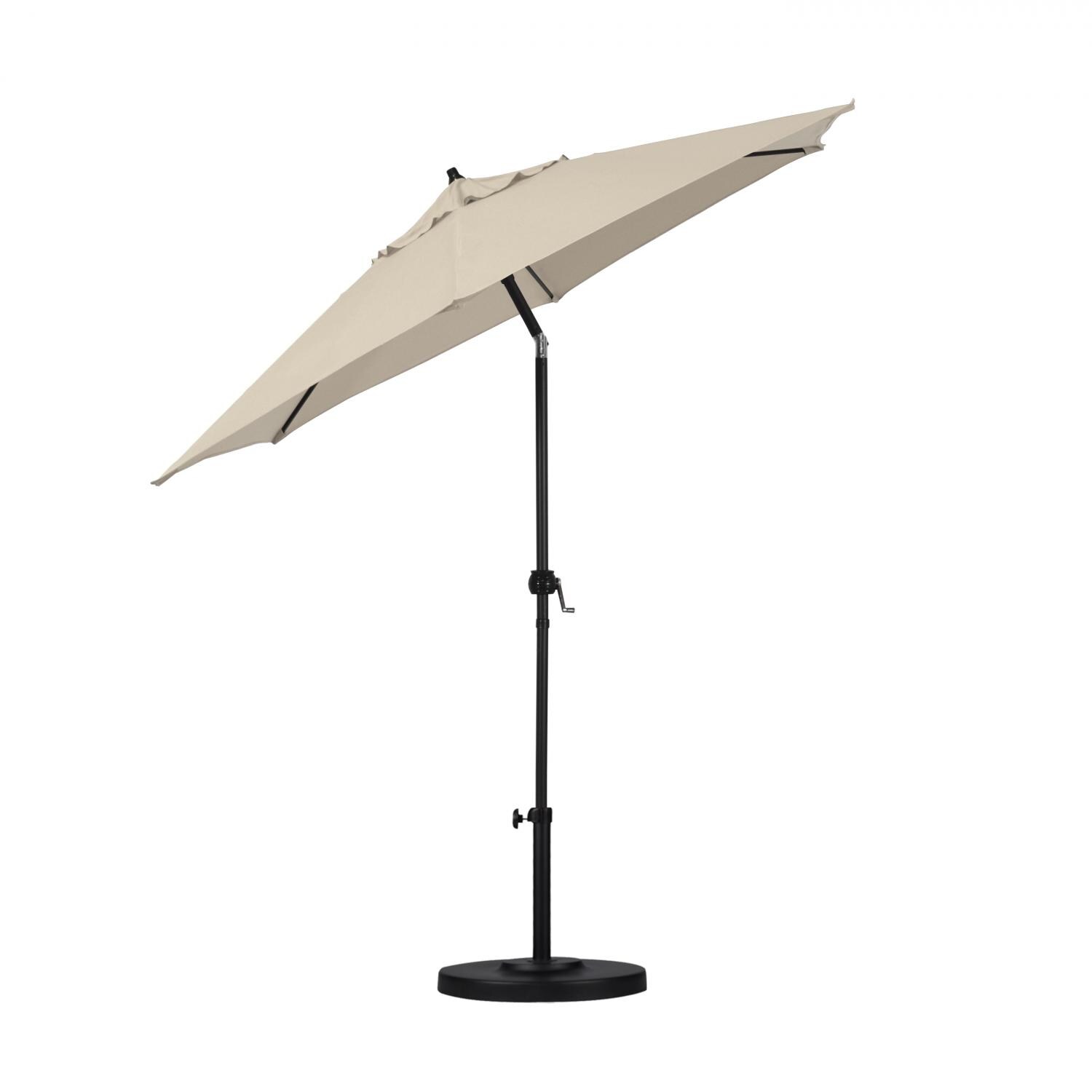 Astella 9 Ft Aluminum Push Tilt Patio Umbrella W/ Crank Lift - Tilted (Base Not Included) thumbnail