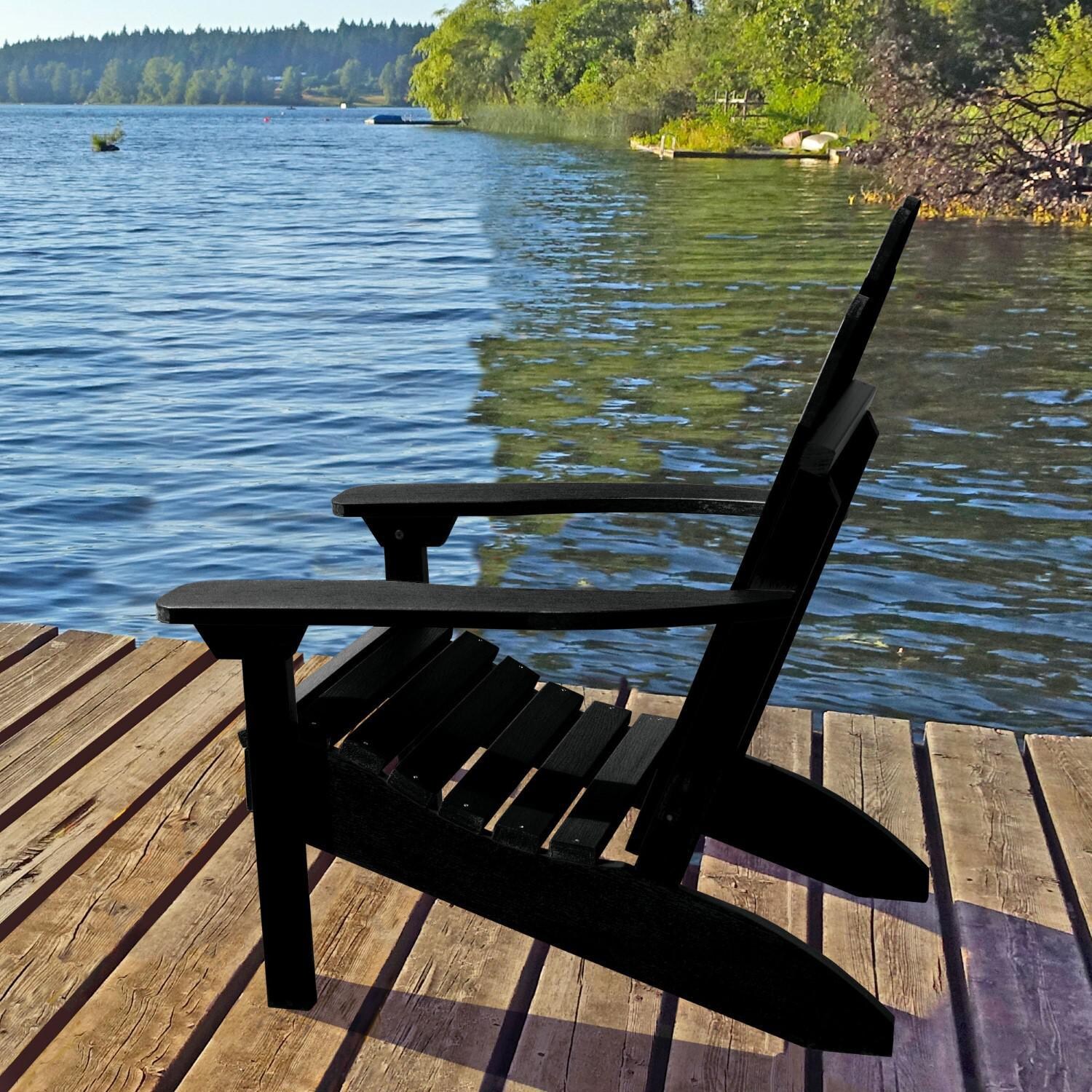 Lakeview The Charmville Adirondack Chair - Abyss - Side View thumbnail