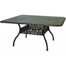 Darlee Series 60 60 X 60 Inch Cast Aluminum Patio Dining Table - Antique Bronze image