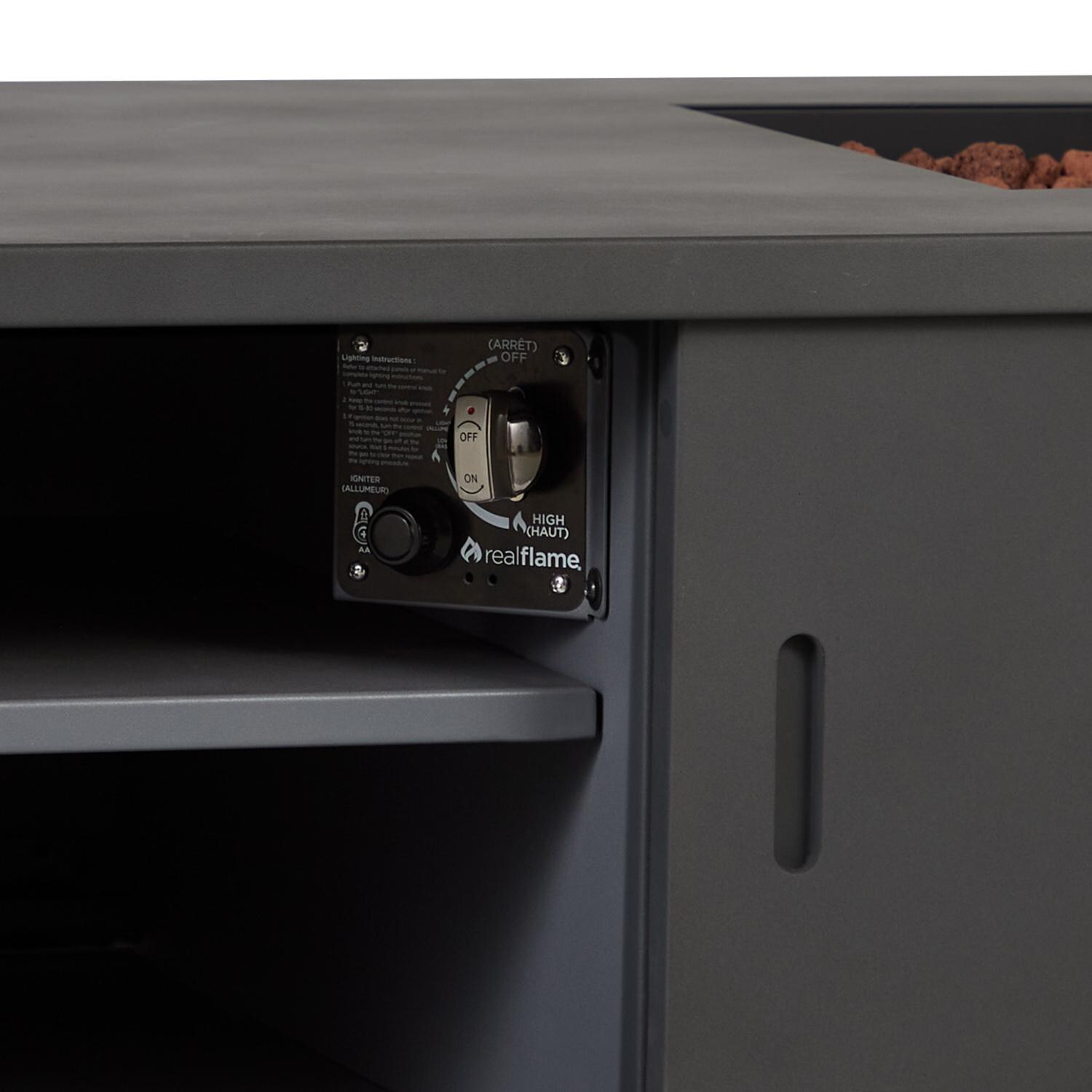 Lakeview Outdoor Designs SC-C580NG-WSLT Treme 60-Inch Rectangle Natural Gas Fire Table - Control thumbnail