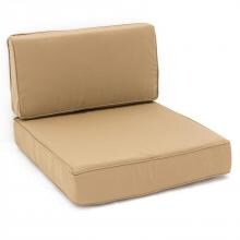 Sunbrella Canvas Camel Large Outdoor Replacement Armless Sectional Chair Cushion Set W/ Piping By BBQGuys image