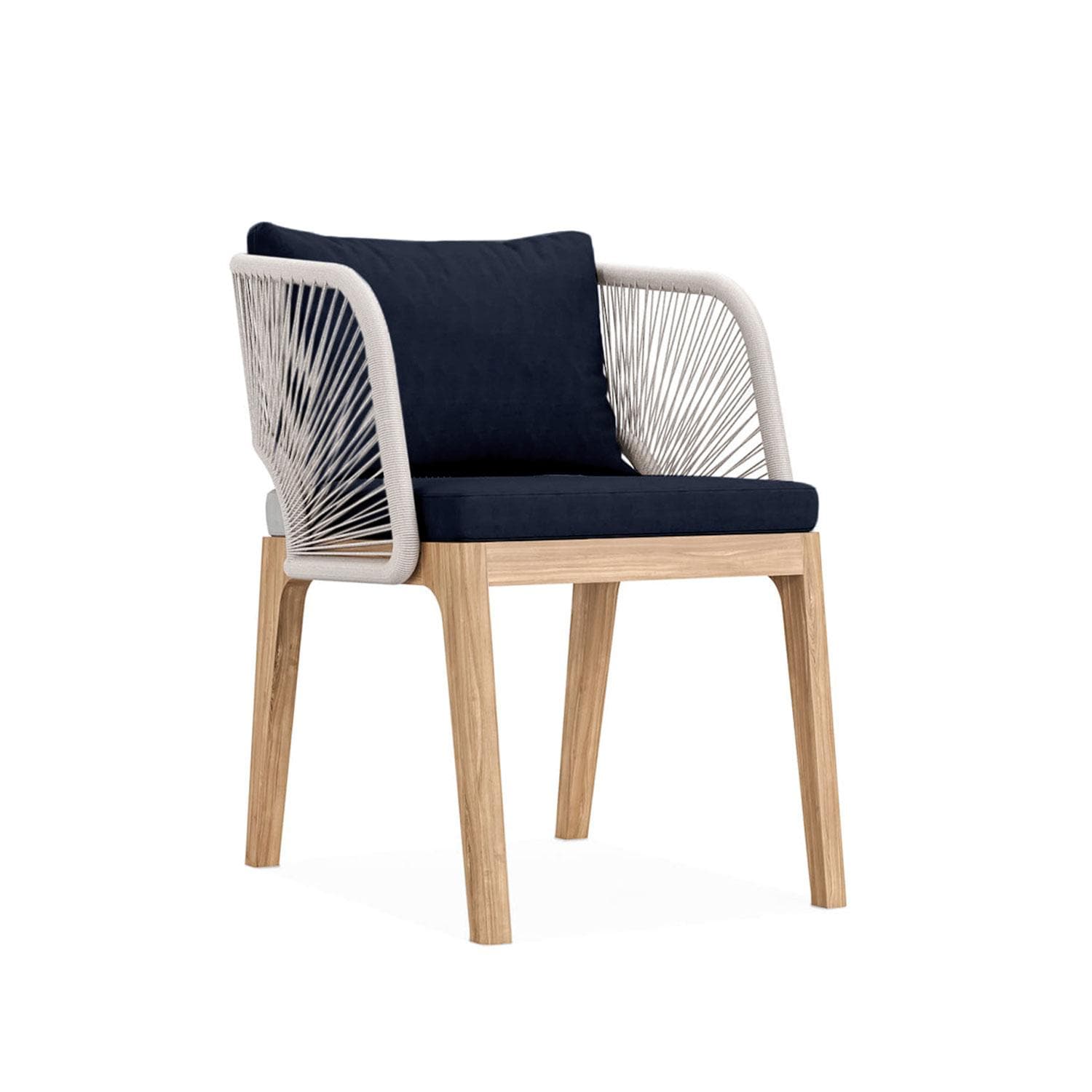 Willowlake Teak Dining Arm Chair in Indigo by Lakeview Outdoor Designs
