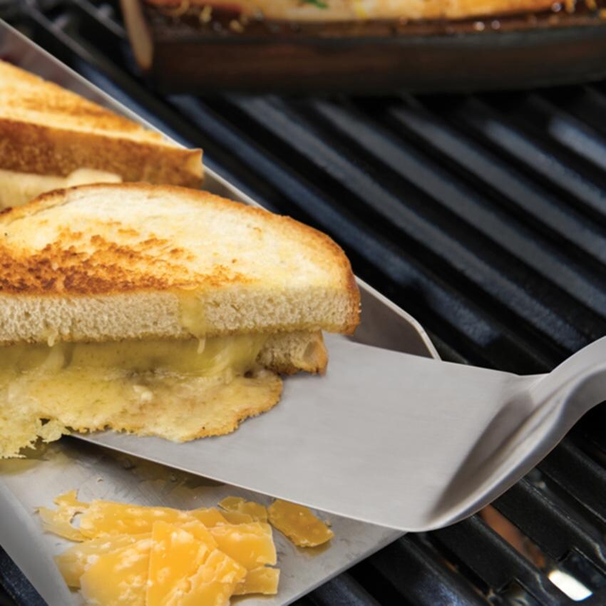 Broil King Stainless Steel Baron Turner - 64031 - Flipping Grilled Cheese - Lifestyle thumbnail