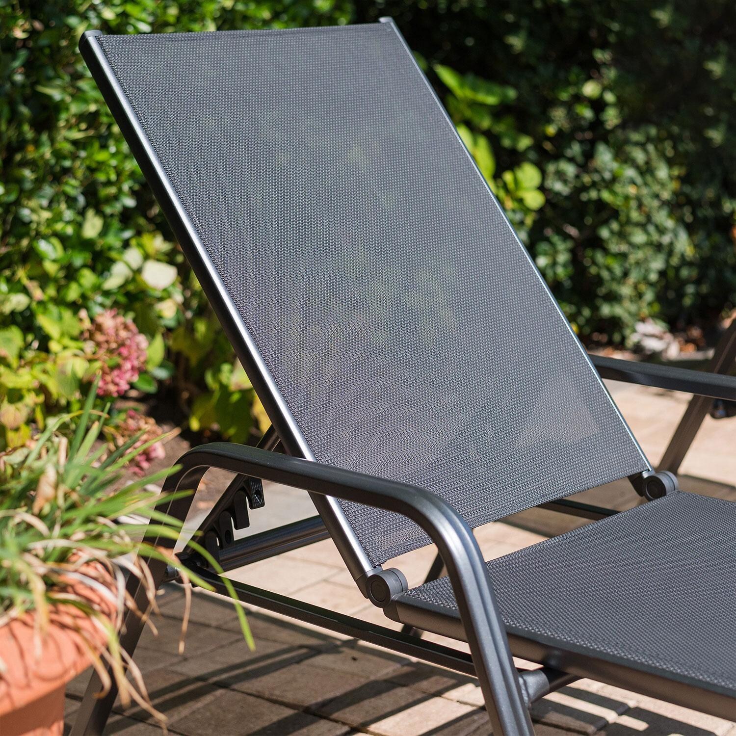 Basic Plus 2 Pc Aluminum/Sling Chaise Lounge Set By KETTLER - Back Rest - Detail thumbnail