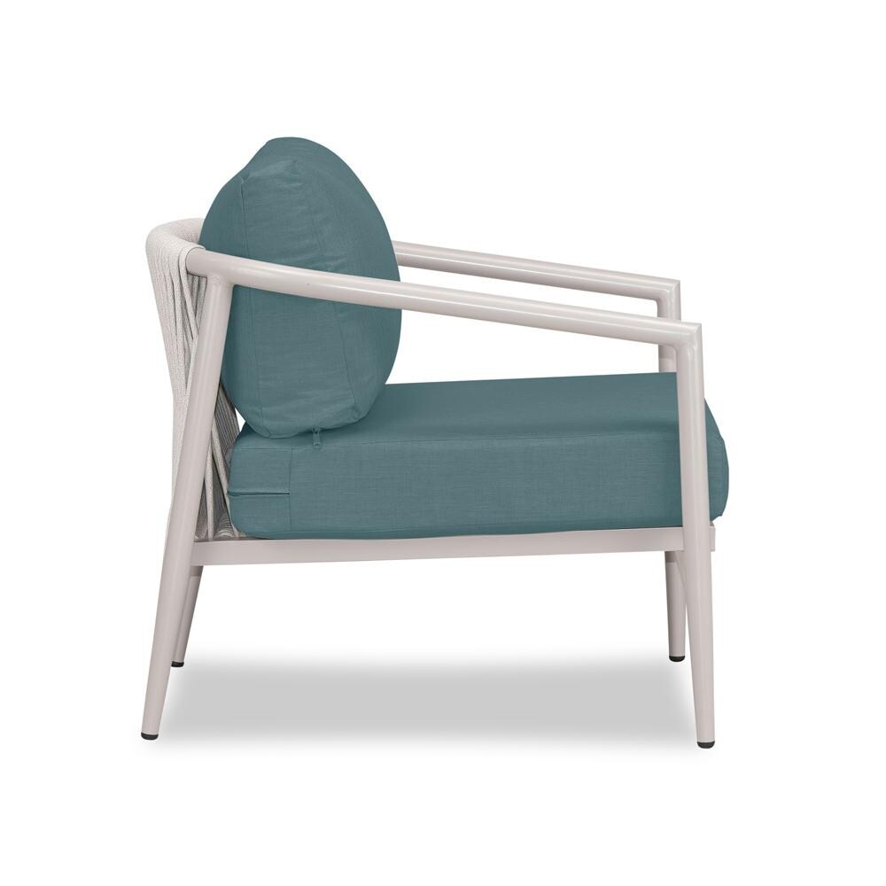 Lakeview Midnight Cove Aluminum Club Chair in Urban Stone/Carrera/Cast Lagoon - Side - White Background thumbnail
