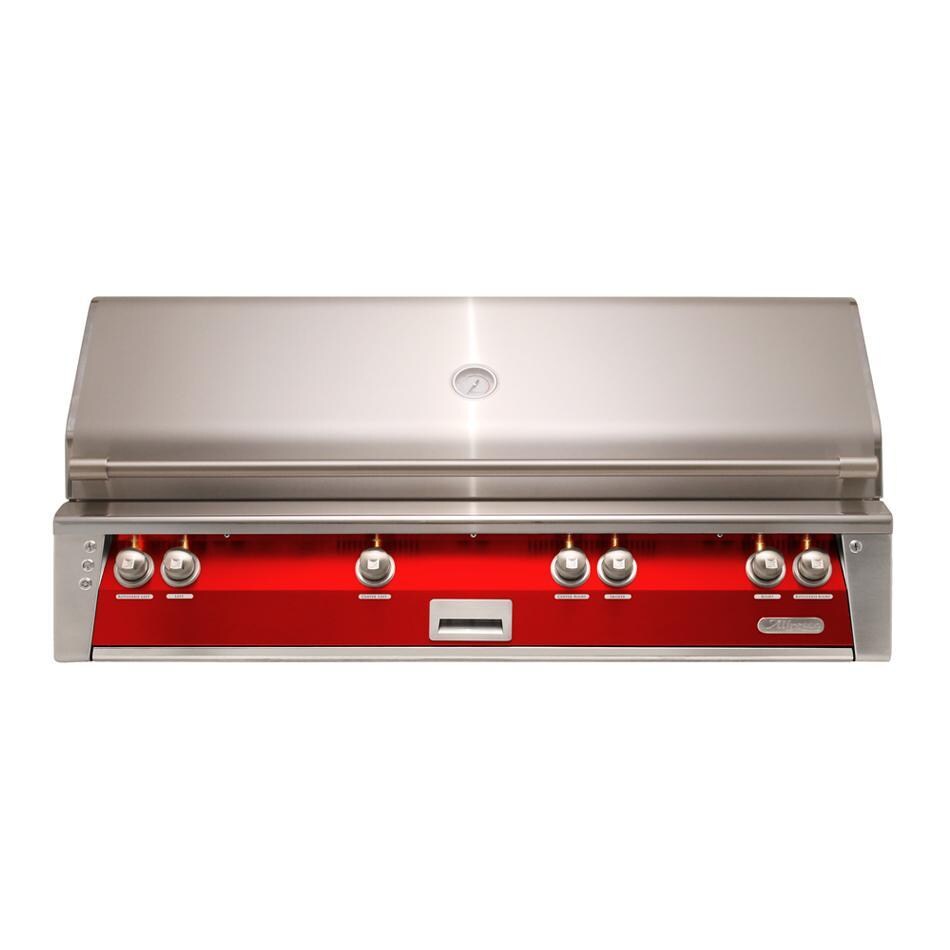 Alfresco ALXE 56-Inch Built-In Natural Gas All Grill With Sear Zone And Rotisserie in Carmine Red - ALXE-56BFG-NG-S3002