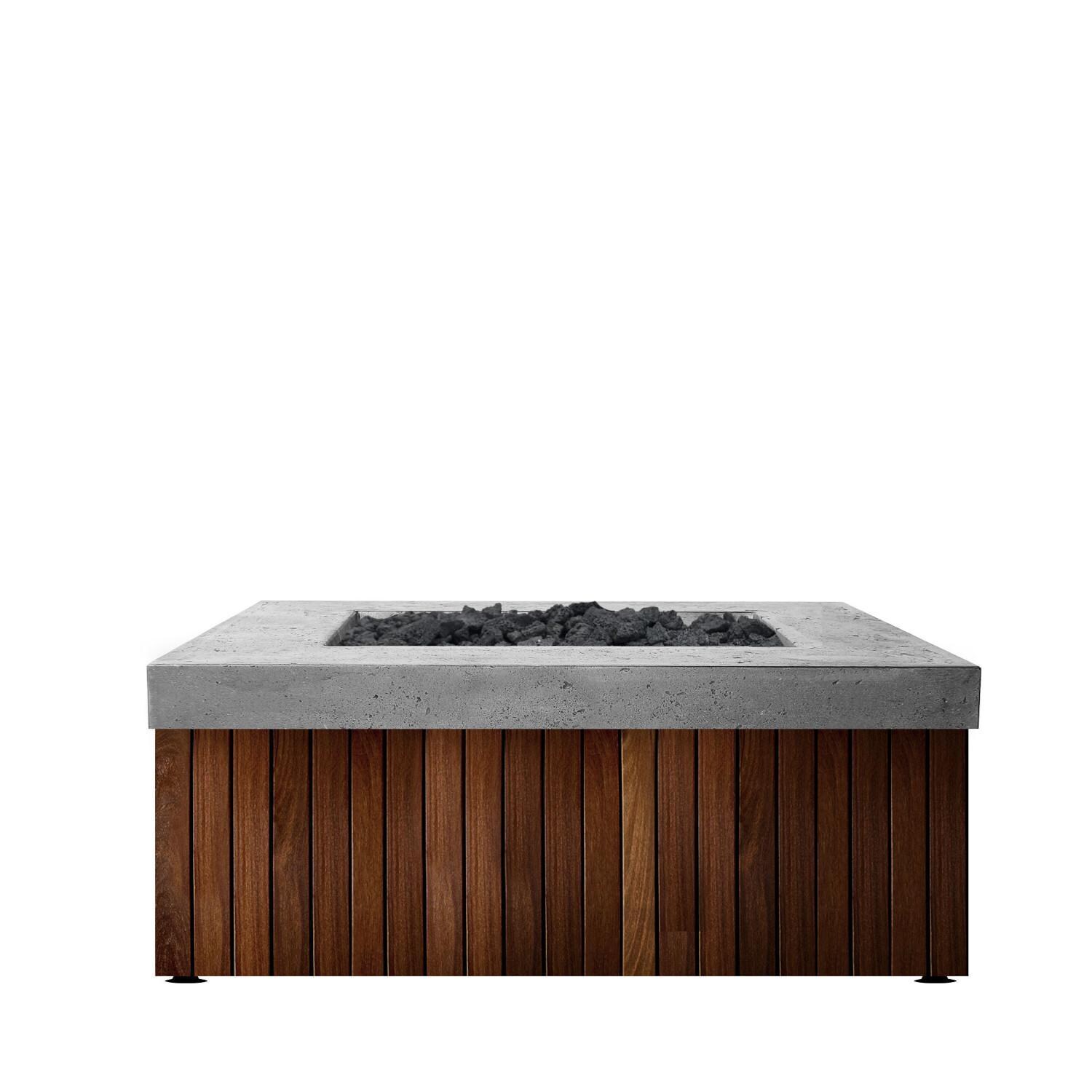 Prism Hardscapes SCPH-482-4NG Manchester 42-Inch Square Natural Gas Fire Pit Table - Front View - White Background thumbnail