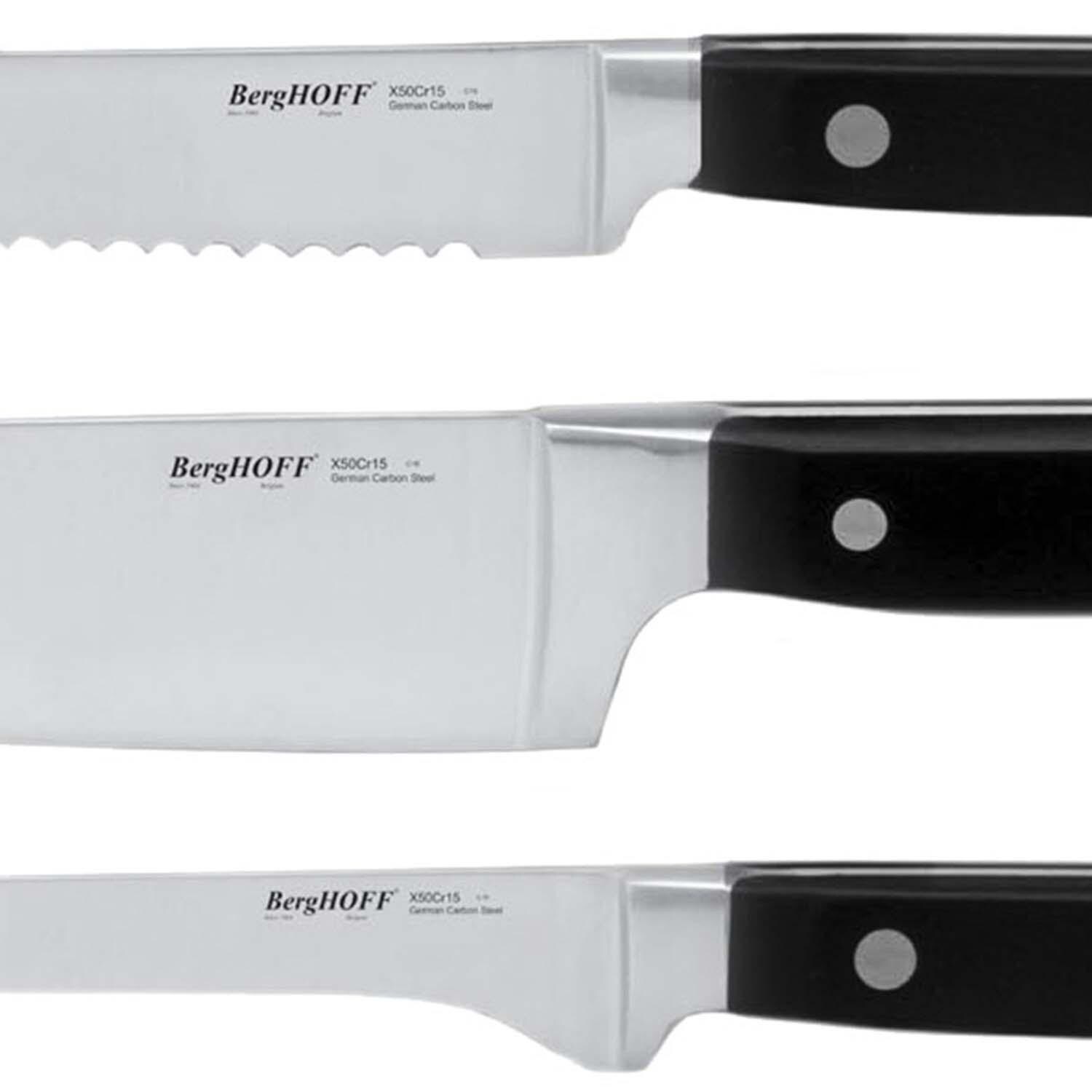 BergHOFF Essentials Contempo 6 Pc Stainless Steel Knife Set w/ Sharpener - Blade - Detail thumbnail