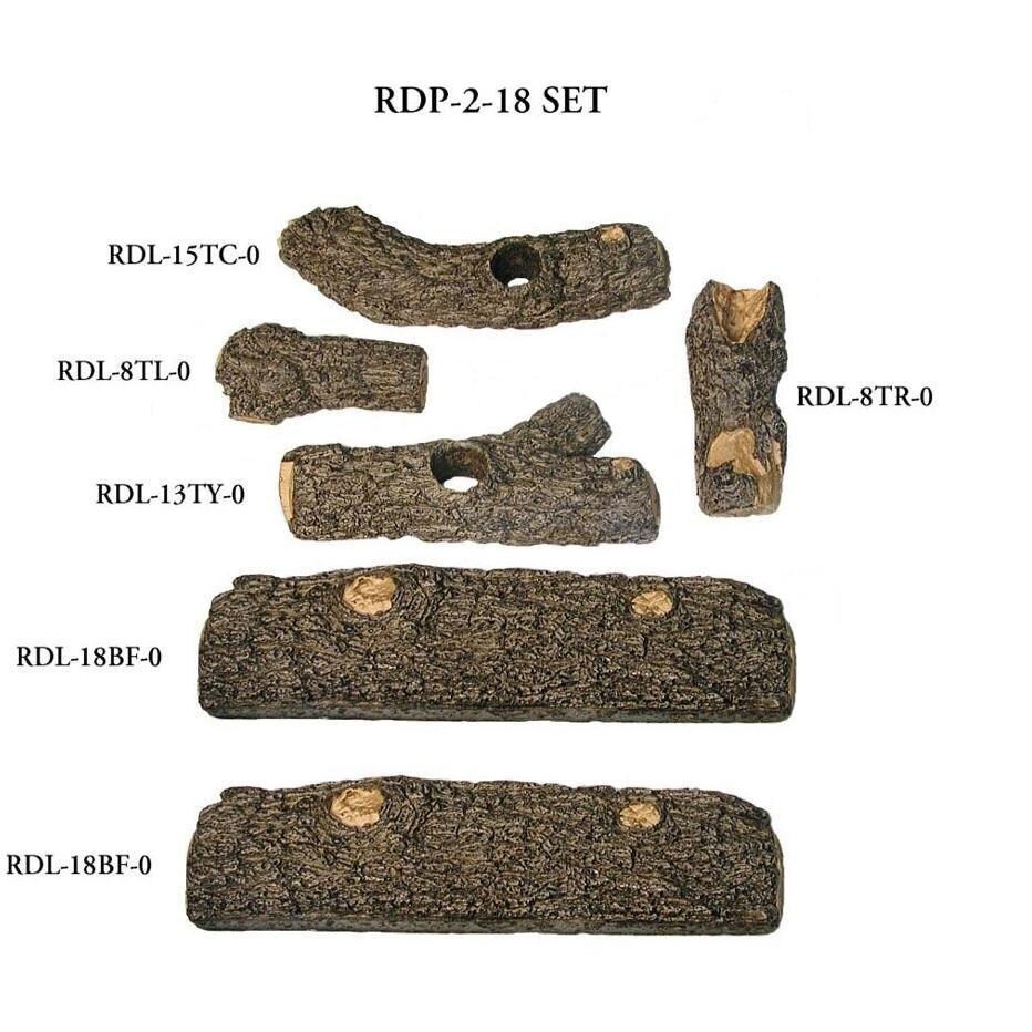 Peterson Real Fyre Golden Oak Designer Plus See-Thru 18-Inch Log Breakdown  thumbnail