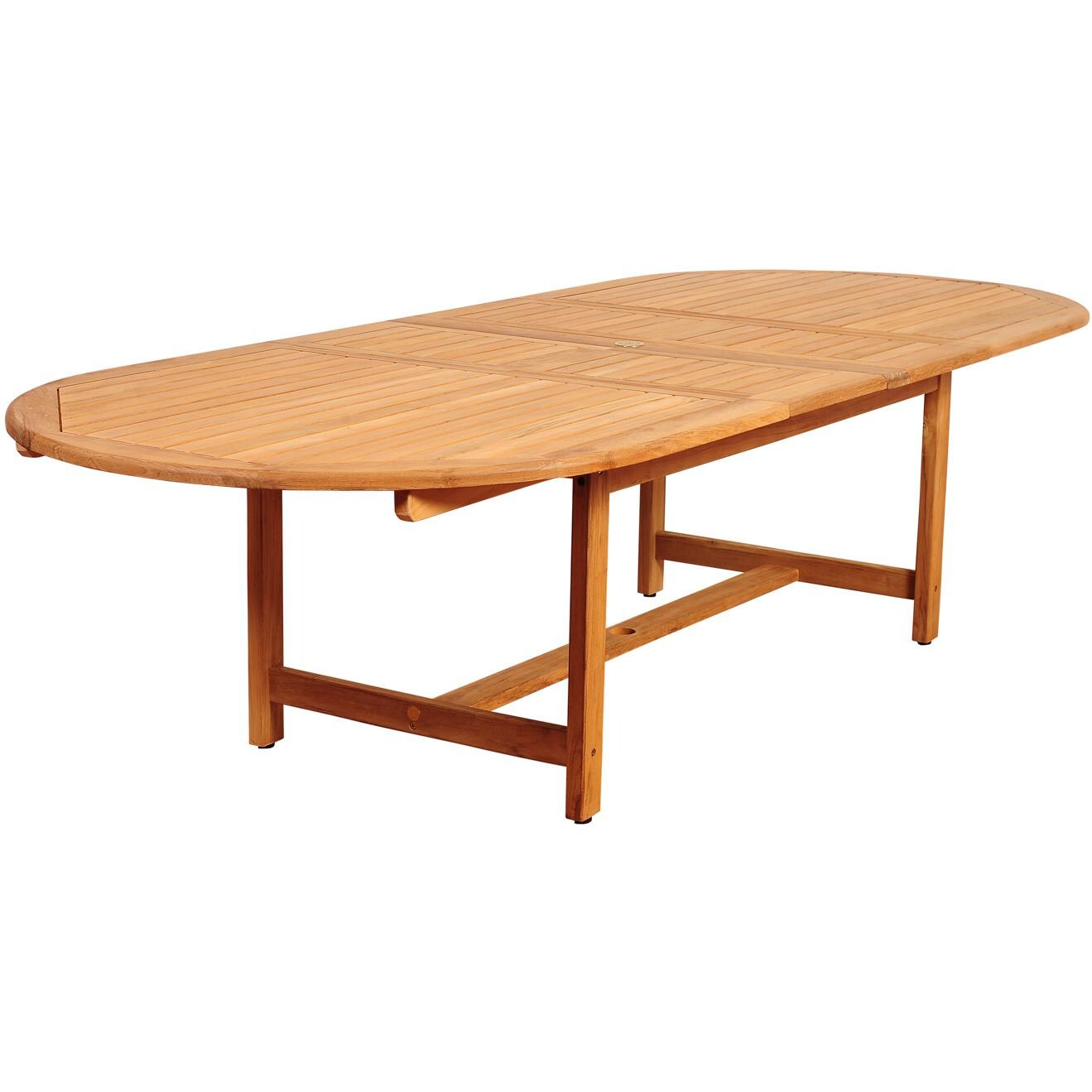 Amazonia SC DIANDLX_10BARI Teak Double-Extendable Oval Dining Table thumbnail