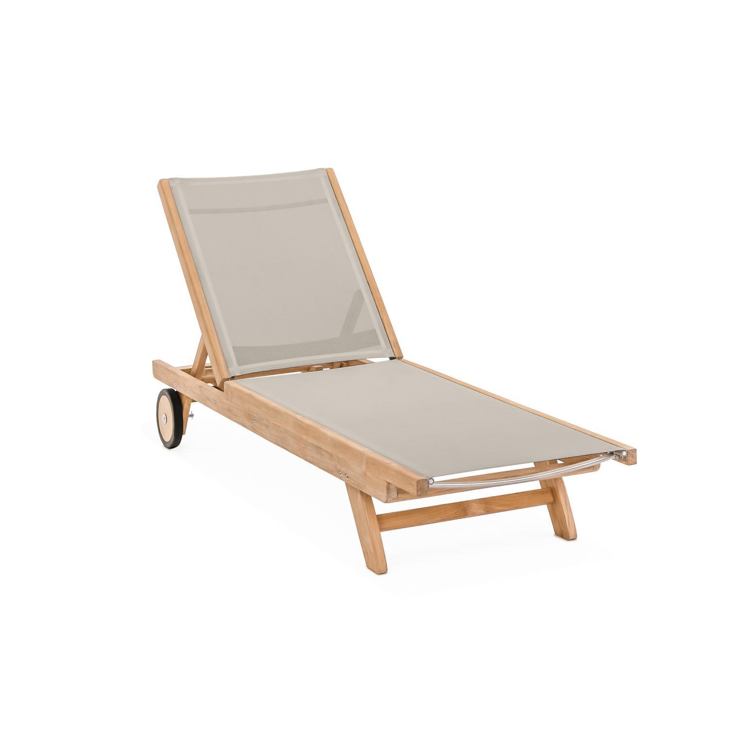 Cayman Chaise Lounge in Taupe By Teak + Table