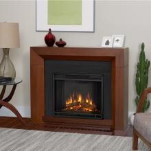 Real Flame Hughes 42-Inch Electric Fireplace With Mantel - Vintage Black Maple - 3001E-VBM image