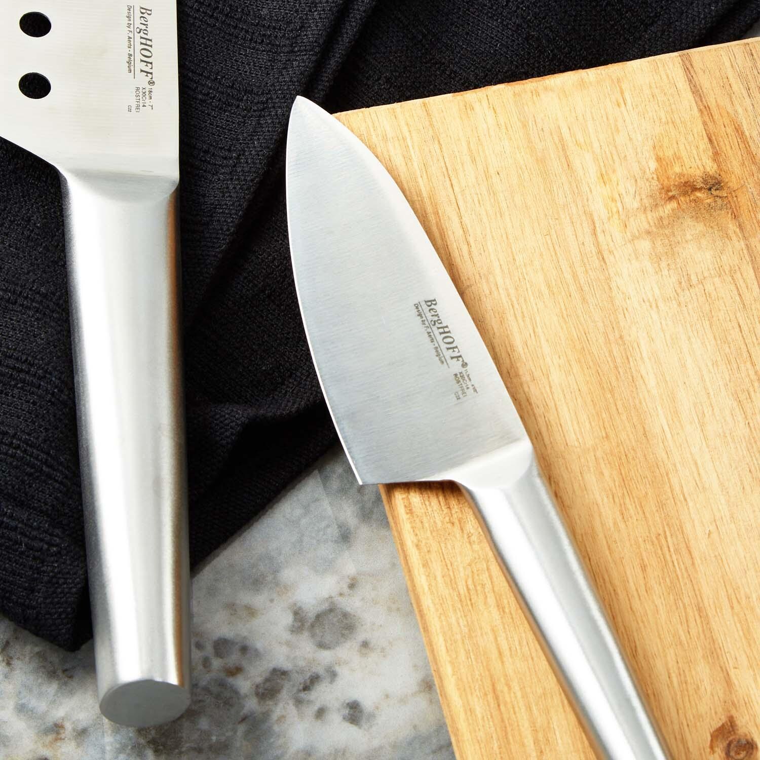 BergHOFF Straight 5 Pc 18/10 Stainless Steel Specialty Knife Set w/ 3-in-1 Sharpener - Knife - Lifestyle thumbnail