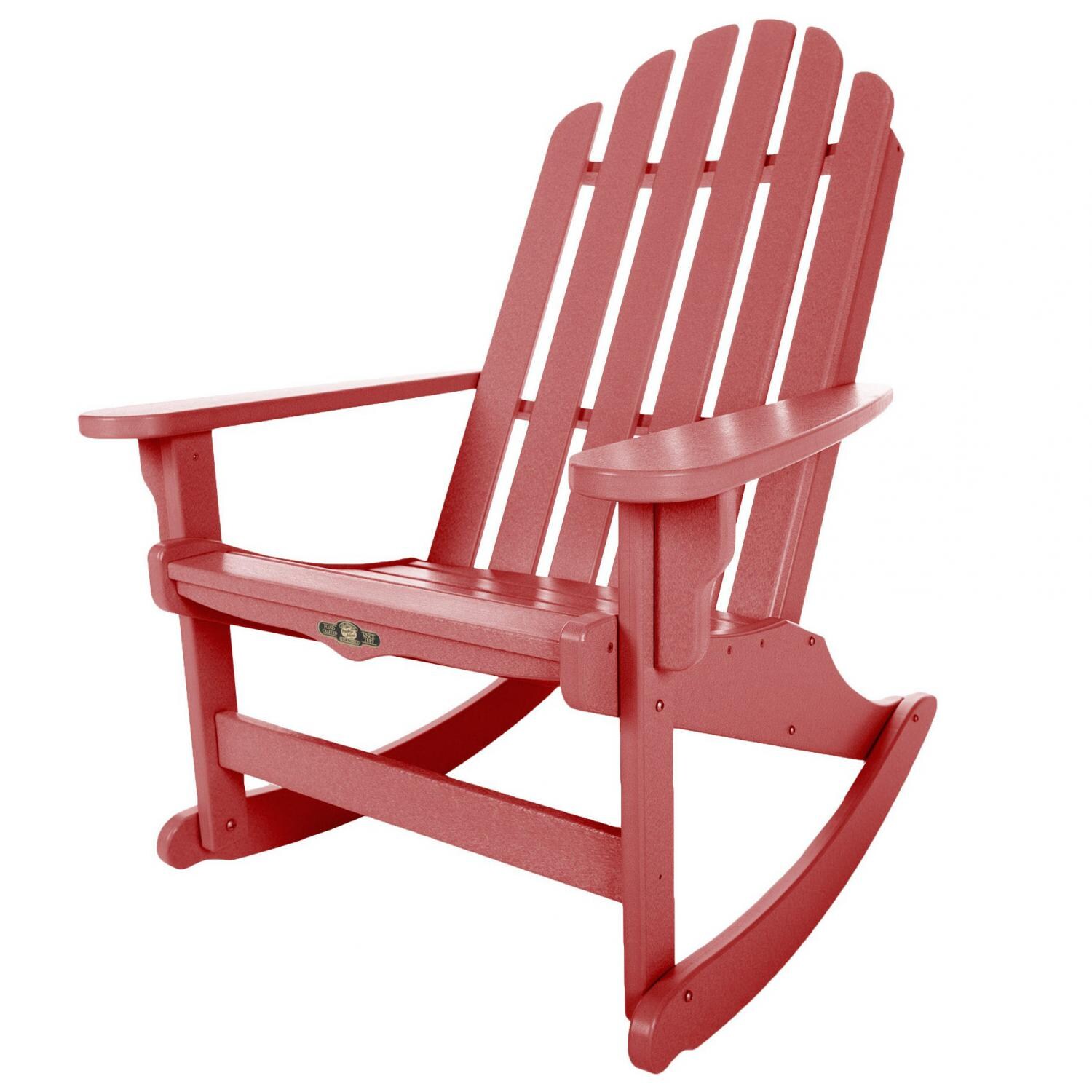 Pawleys Island Essentials Poly Lumber Patio Adirondack Rocking Chair - Red