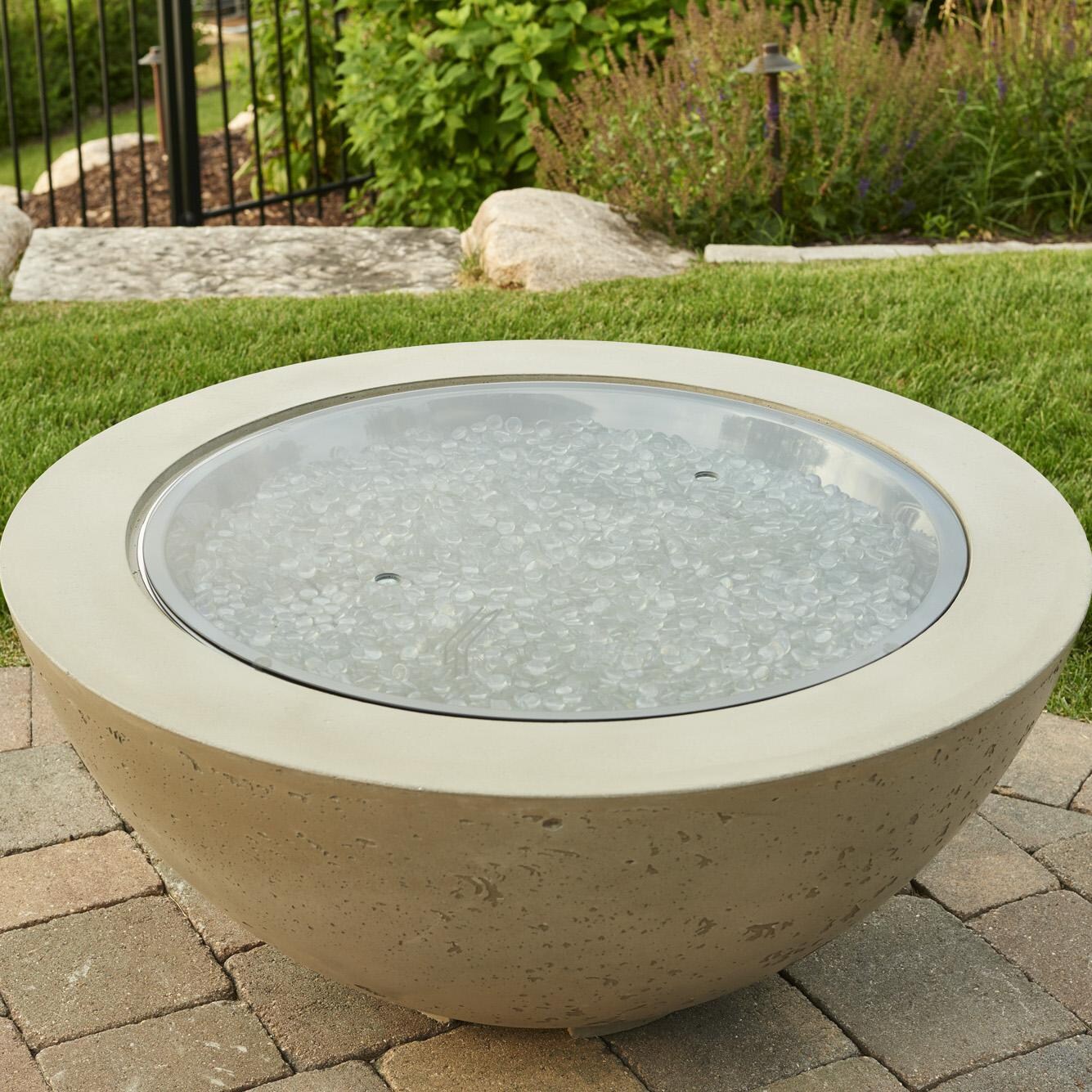 The Outdoor GreatRoom Company 30-Inch Round Tempered Glass Fire Pit Burner Cover for CF-30 Burners thumbnail