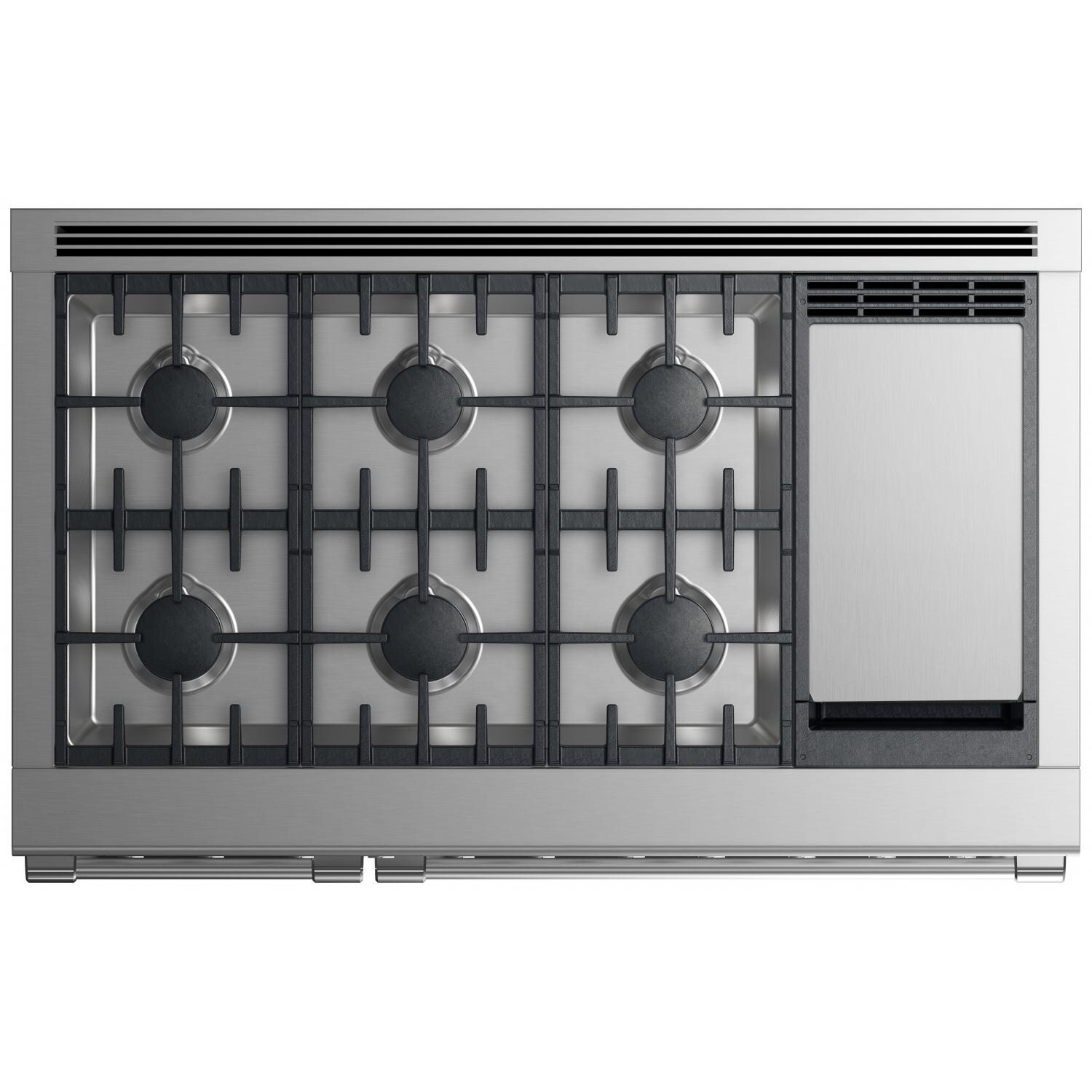 Fisher Paykel Professional 48-Inch 6-Burner Gas Range With Griddle - Top View thumbnail