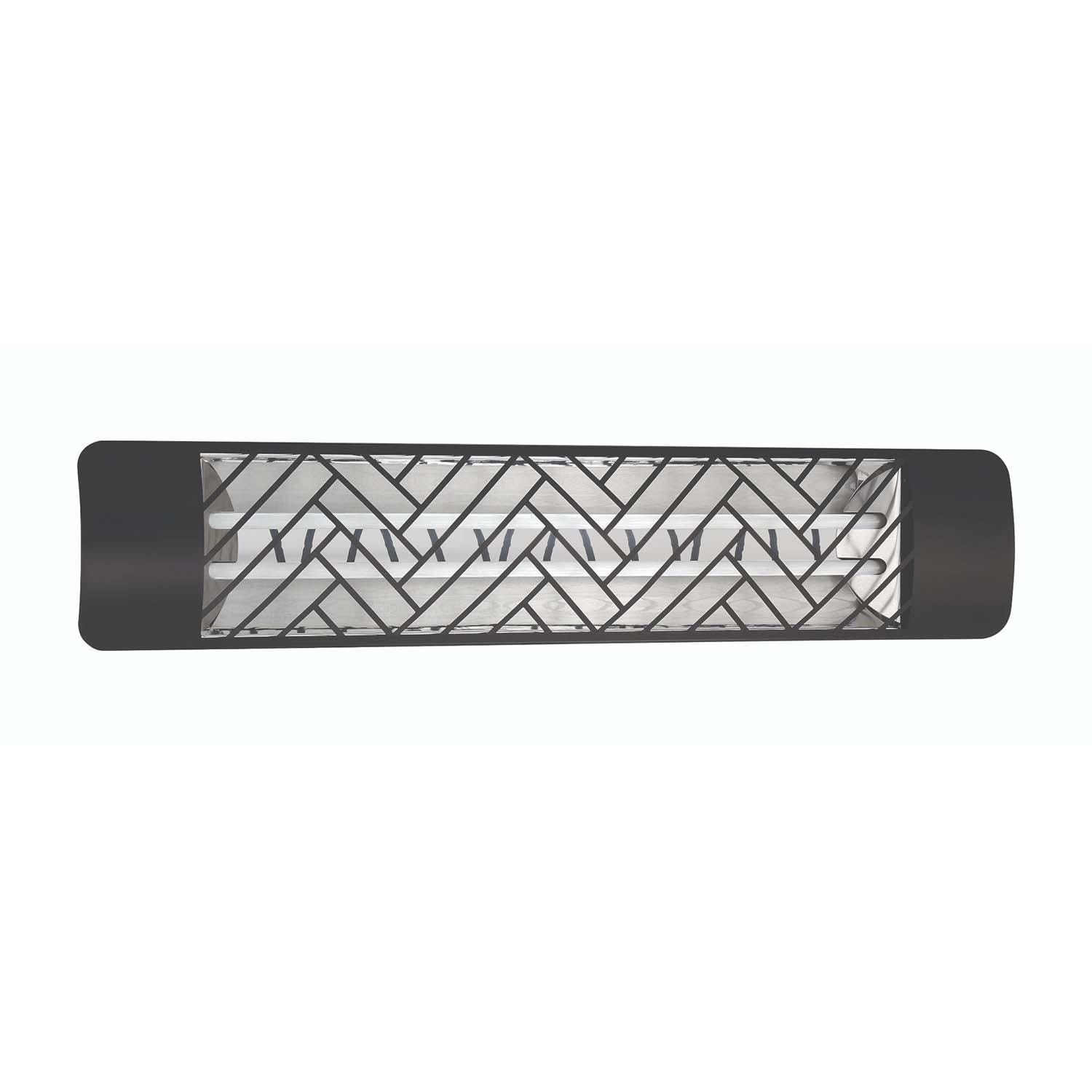 Eurofase Chevron Series 39-Inch 5000 Watt Dual Element 240V Electric Infrared Patio Heater - Black - EF50240B1