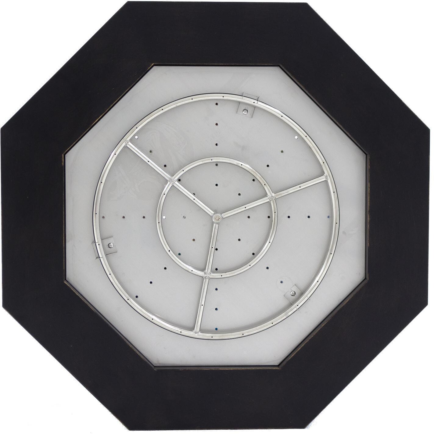 Lakeview Outdoor Designs 42-Inch Octagonal Natural Gas Fire Pit - Oil Rubbed Bronze - Top View thumbnail