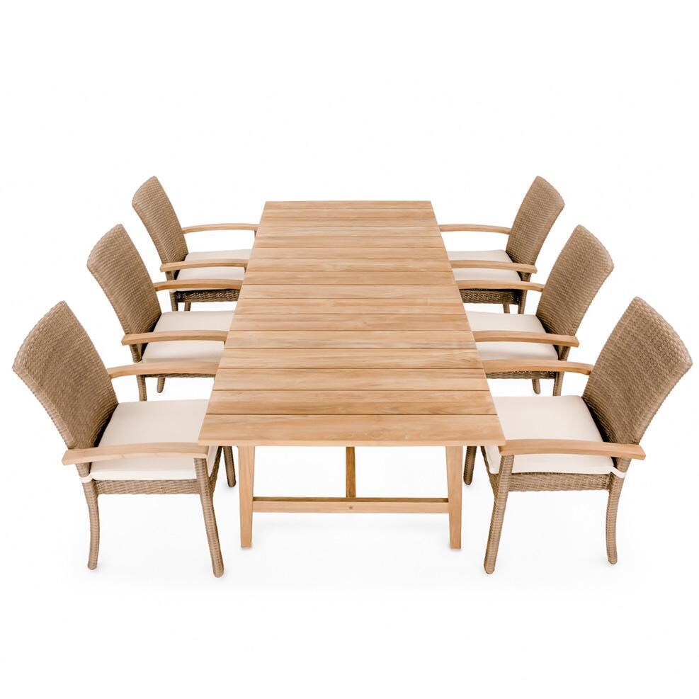 Havana/Capri Expansion 7 Piece By Teak + Table