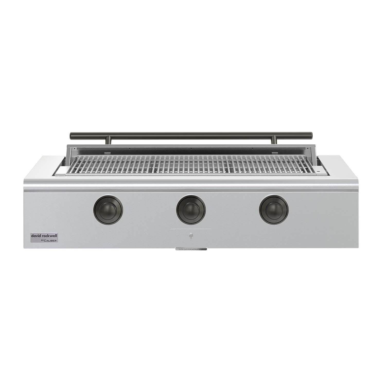 Caliber CRG-48BN00-A-H05 48-in Natural Gas Built-In Rockwell Grill - Pewter Hardware - White Background thumbnail