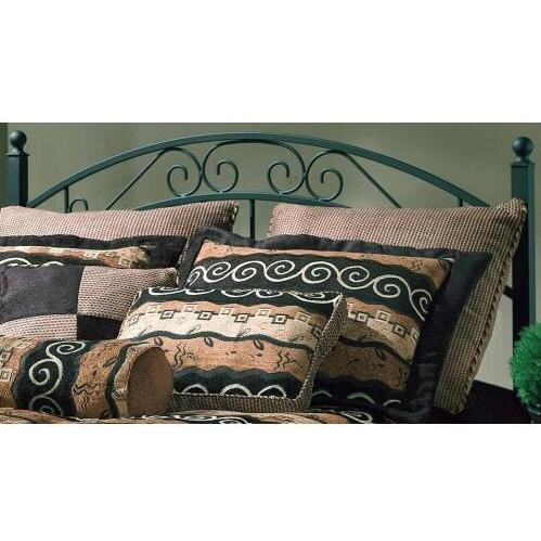 Hillsdale Willow Textured Black Metal Headboard With Frame - Twin