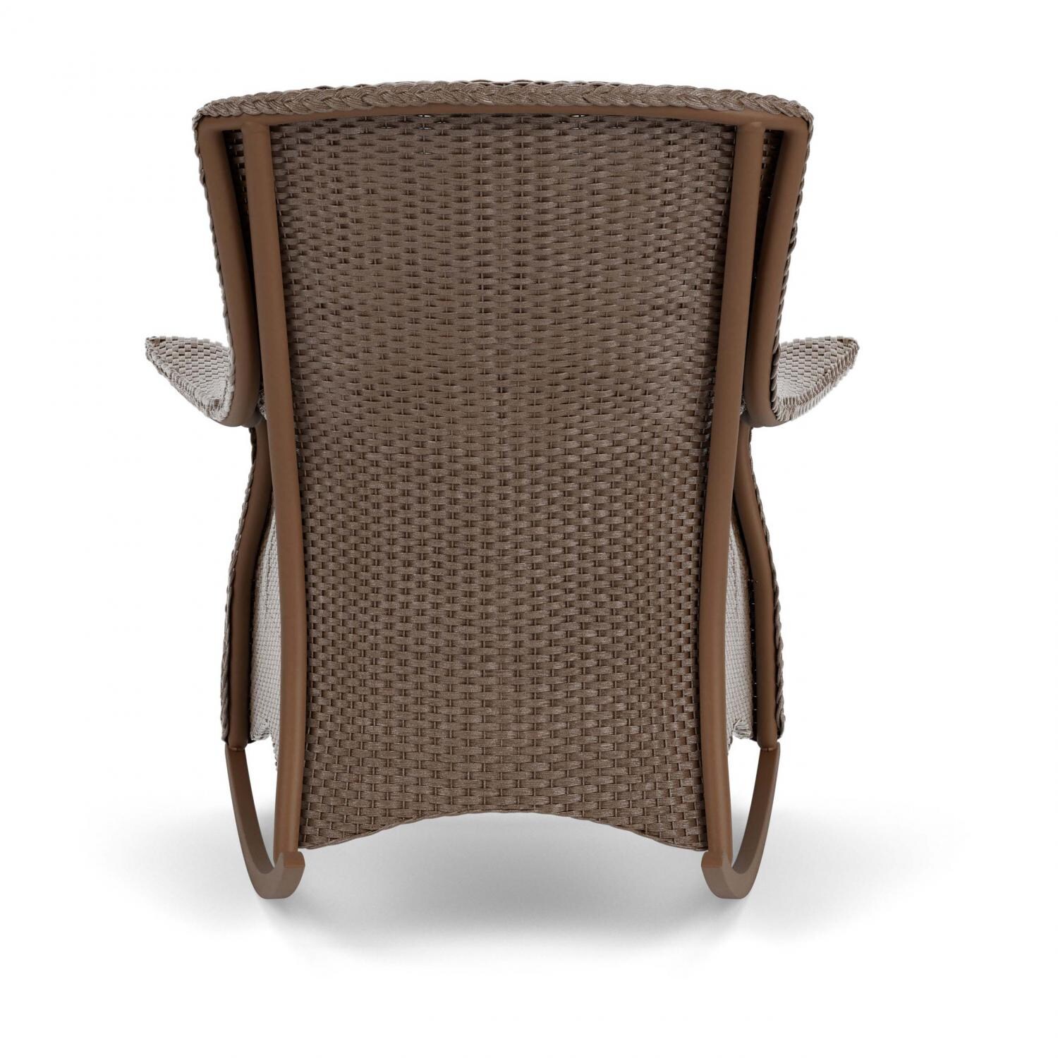 Lloyd Flanders Mandalay Lounge Rocker In Bark Finish With Demo Skyway Fabric - Back thumbnail