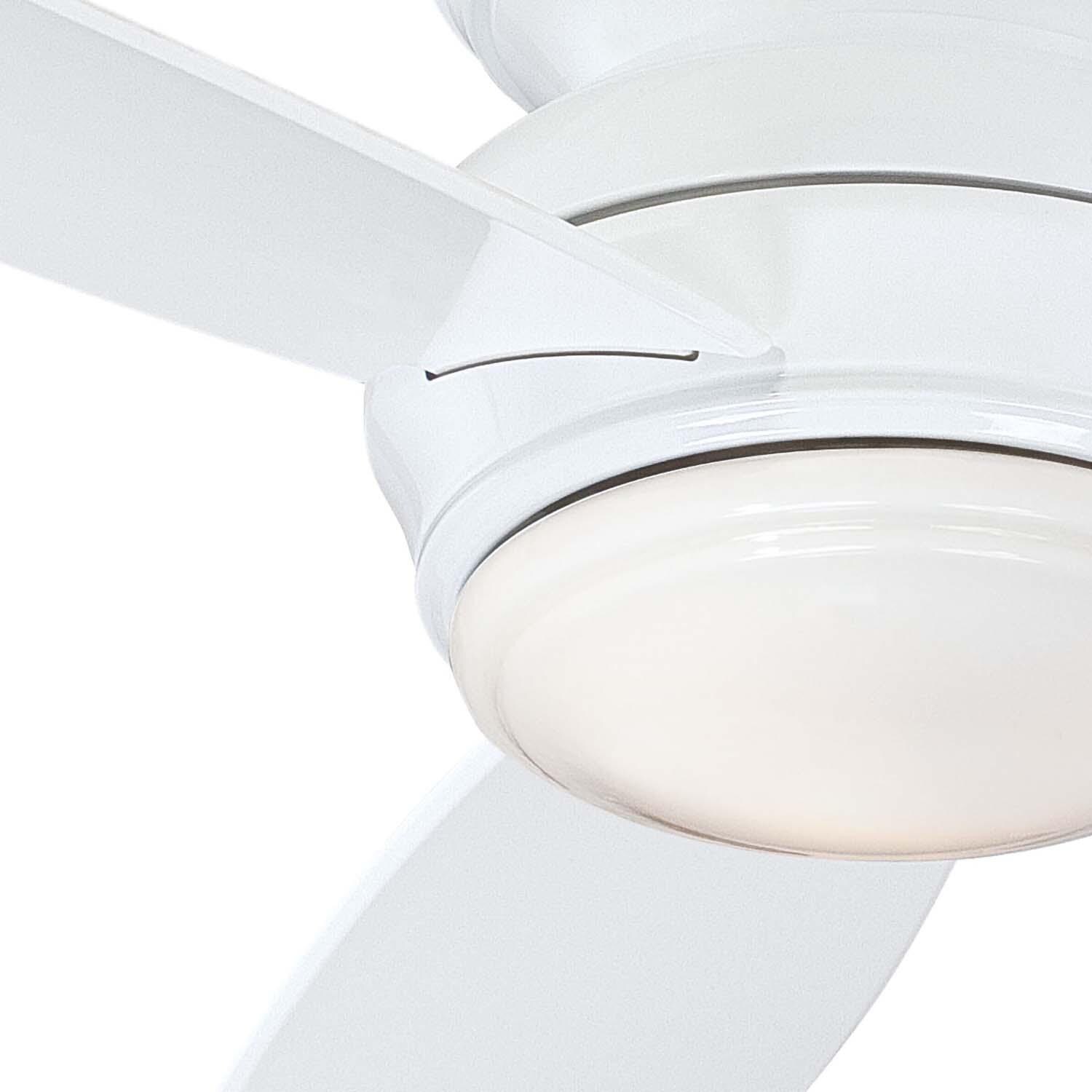 Minka-Aire F594L-WH Traditional Concept 52-Inch 3-Blade LED Ceiling Fan in White Finish w/ White Blades & Opal Glass - Detail thumbnail