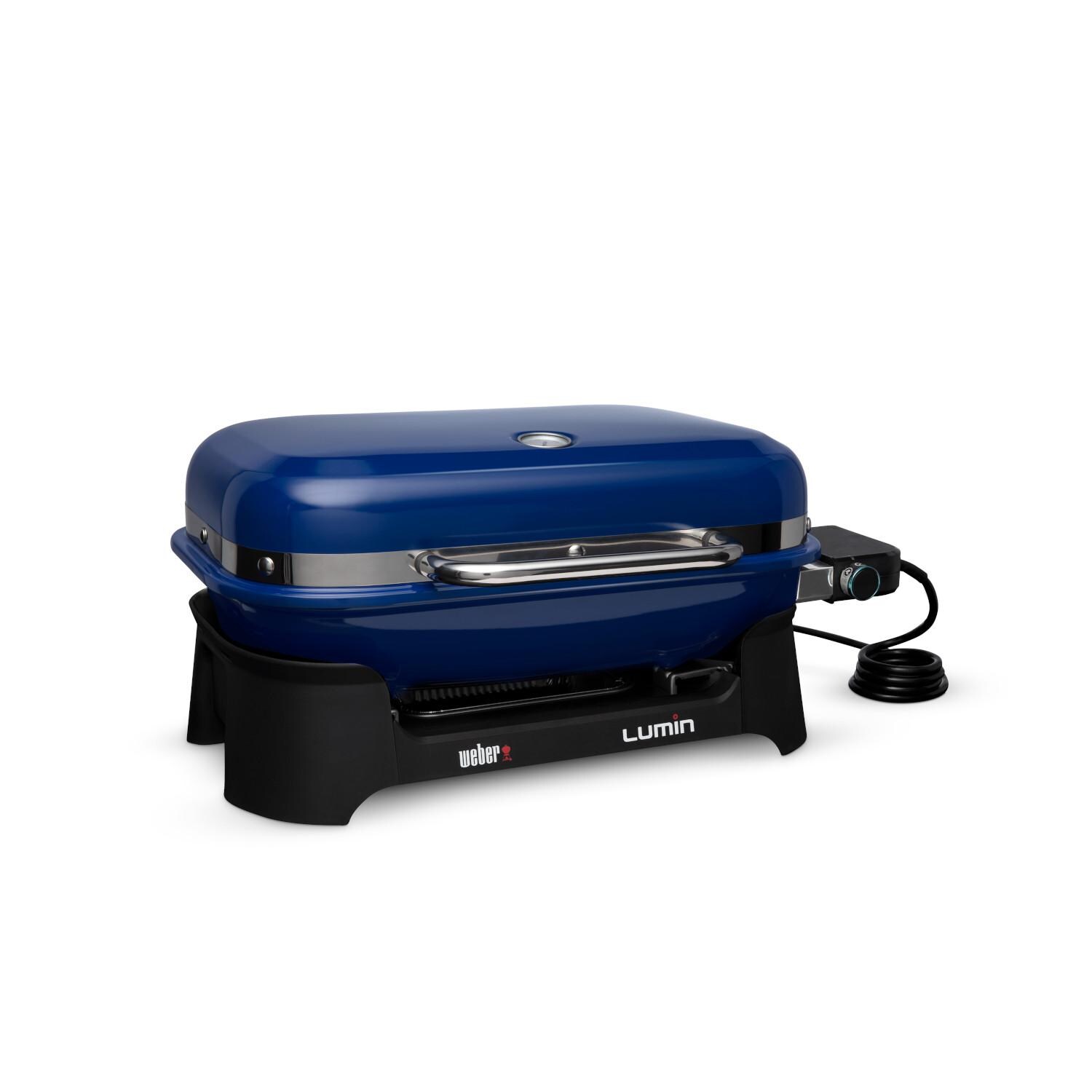 er Lumin Portable 1560 Watt Electric Grill Deep Ocean Blue