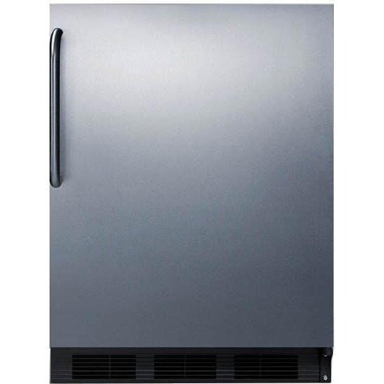 Summit 5.1 Cu. Ft. Compact Refrigerator / Freezer With Towel Bar Handle - Stainless Steel - CT663BCSS thumbnail