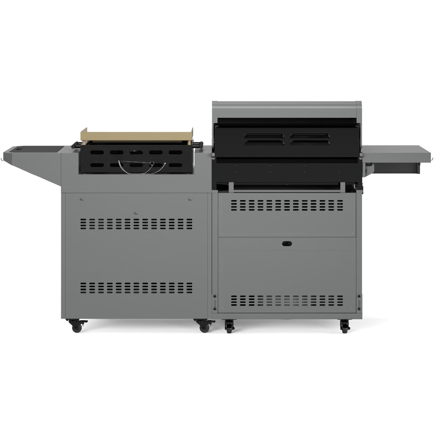 TYTUS TDT-BUN-013 Modular Duo w/ 4-Burner Gas Grill & 2-Burner Gas Griddle - Back - White Background thumbnail
