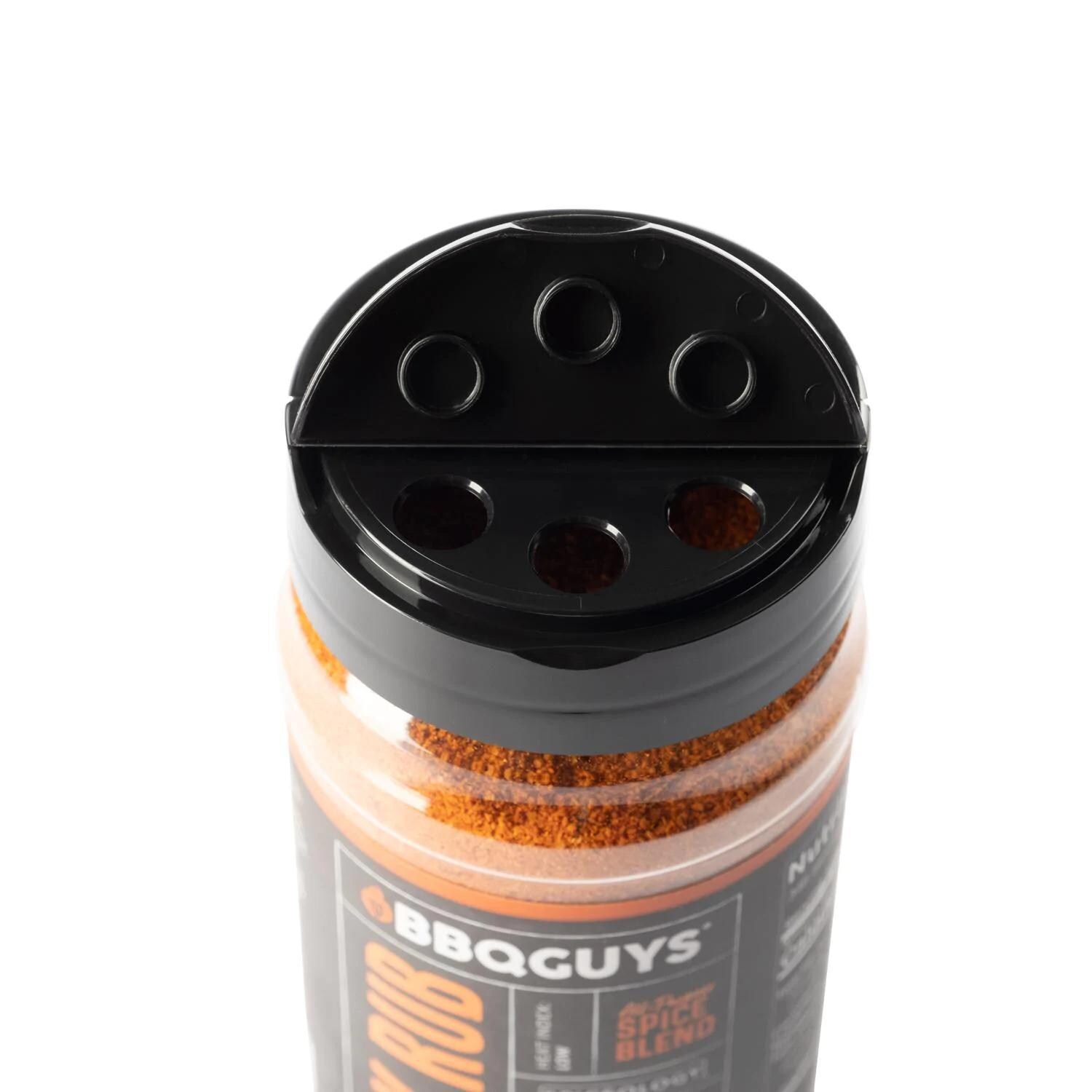 BBQGuys Signature x Spiceology BBQ-RB-PR-16 Pork Rub - 11 Oz. - Flip Top With Small Holes thumbnail