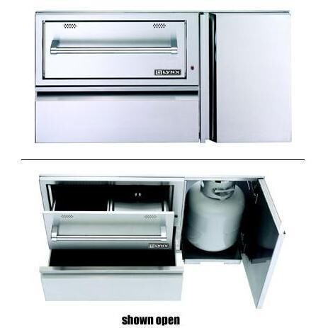Lynx 42-Inch Built-In Convenience Center - Closed and open view thumbnail