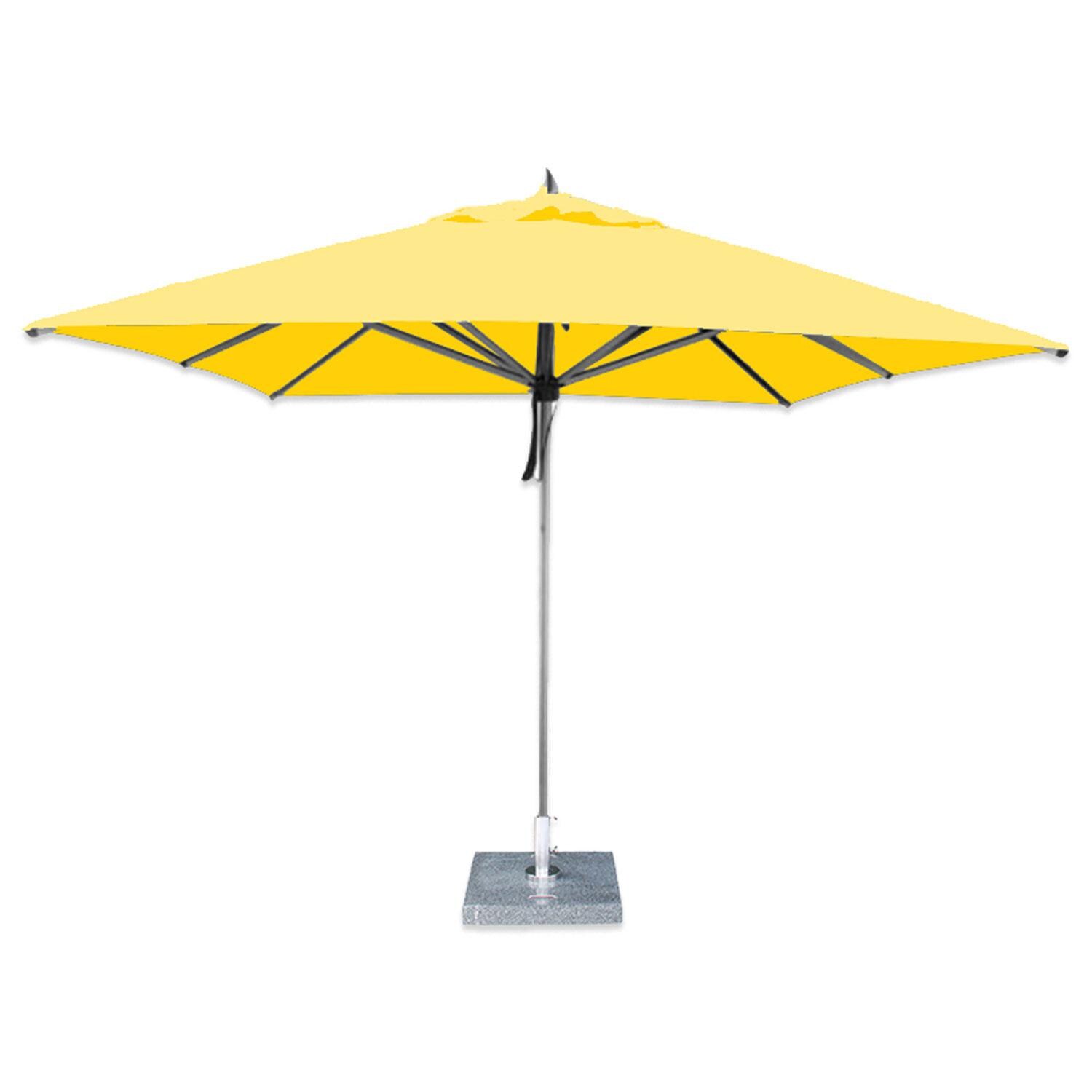 Bambrella Hurricane 8 1/2 Ft Square Market Umbrella -  Yellow Canopy