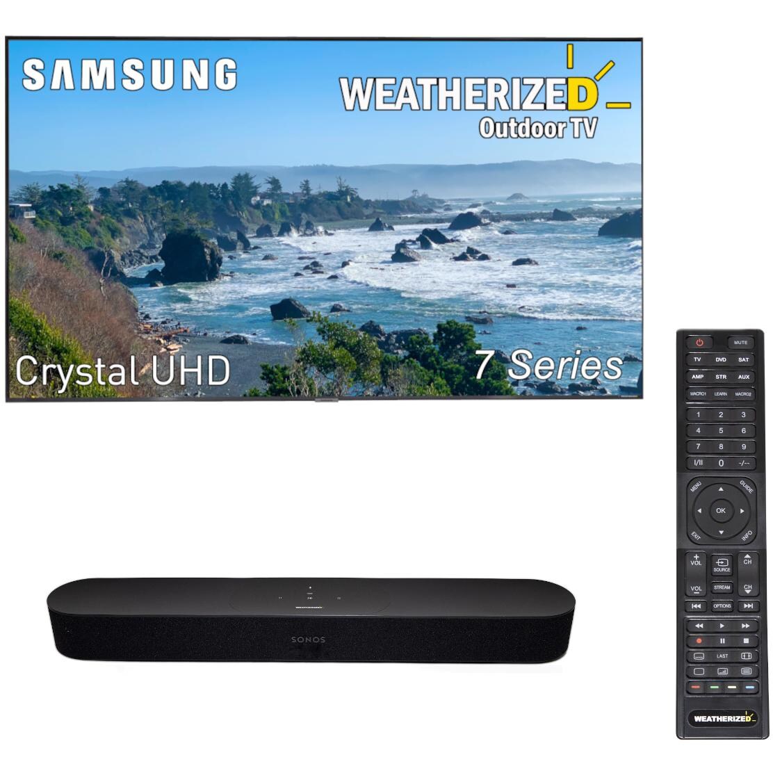 Weatherized TVs 43 Inch Converted Samsung Elite Bundle