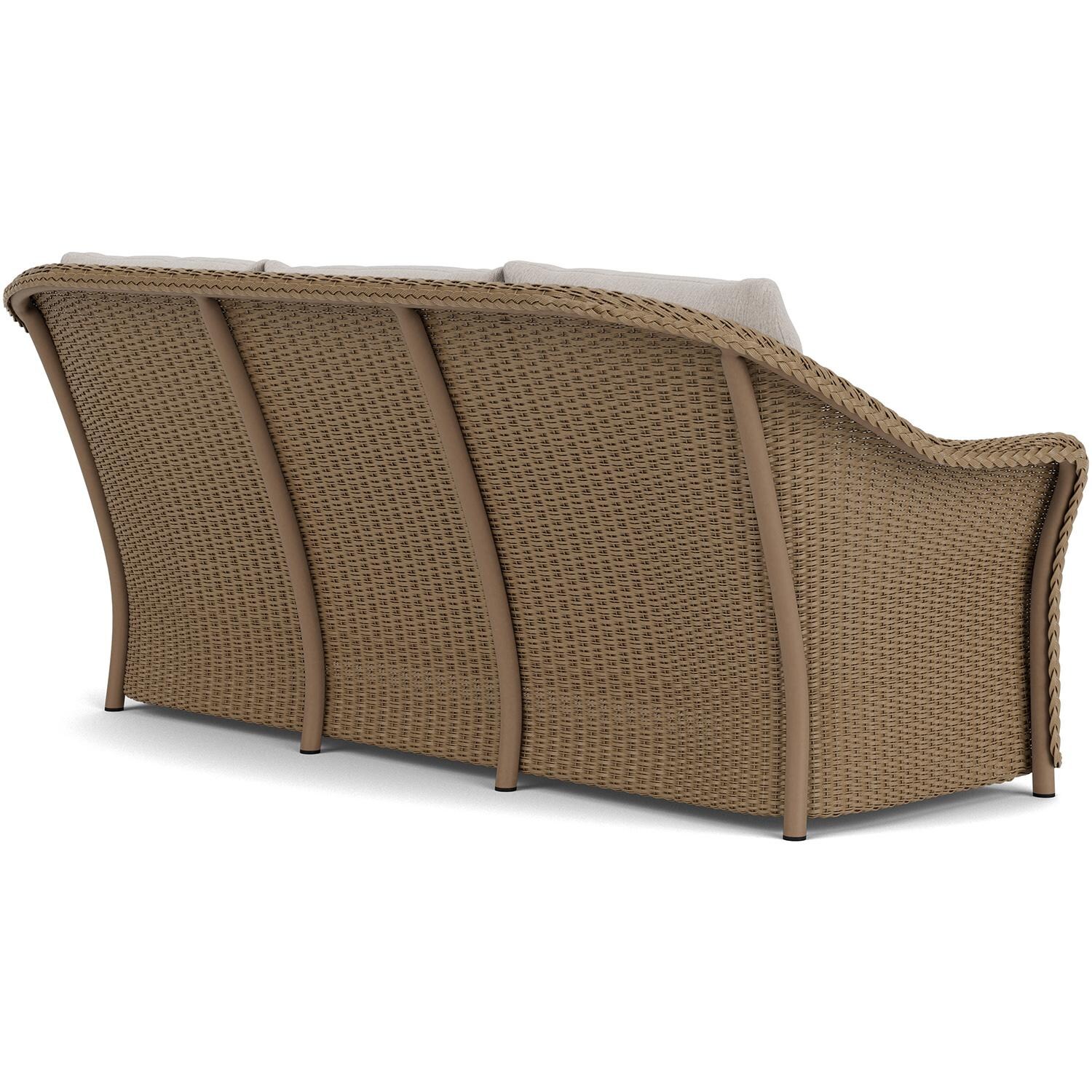 Lloyd Flanders Weekend Retreat Sofa in Fawn Finish W/ Remy Cloud Fabric - Back Right thumbnail