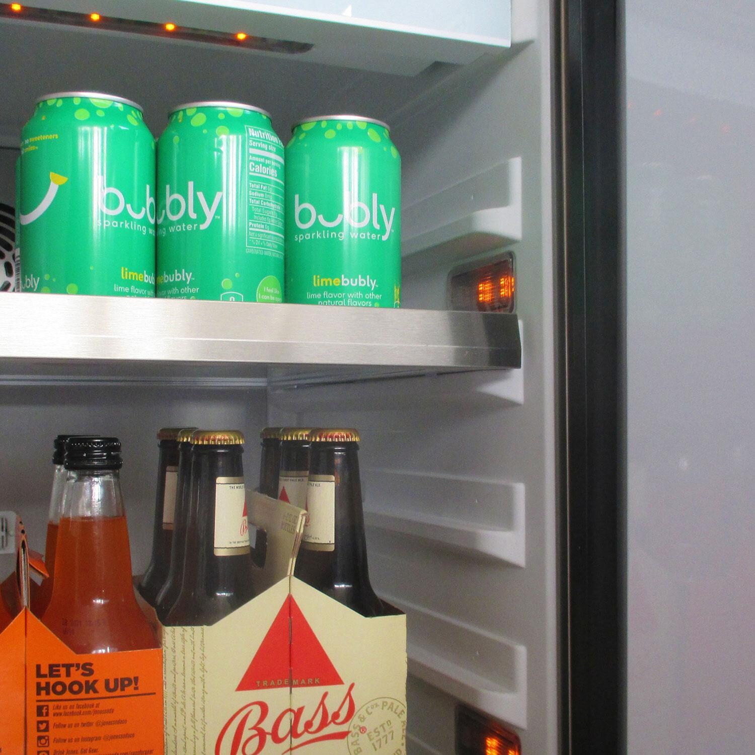 XO Appliance XOU24ORSR 24-Inch 5.7 Cu. Ft. Solid Stainless Steel Refrigerator - Right Hinge - Tri-Color LED Interior Lighting - Red LED - Detail thumbnail