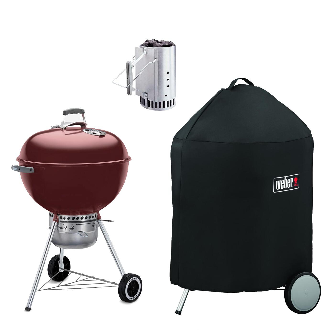 Weber Kettle Deluxe Bundle - Crimson thumbnail