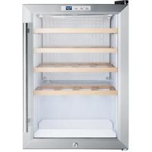 Summit 17-Inch 2.5 Cu. Ft. 22 Bottle Countertop Commercial Rated Wine Cooler - Stainless Steel / Black Cabinet - SCR312LWC2 image