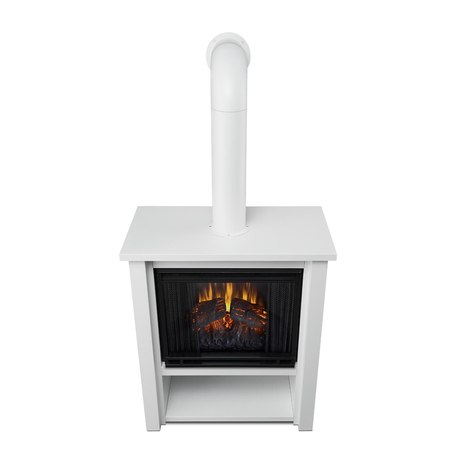 Real Flame Hollis 65 Inch Electric Stove With Flue Matte White Real Flame Hollis 65 Inch Electric Stove With Flue Matte White 5005e W Gas Log Guys